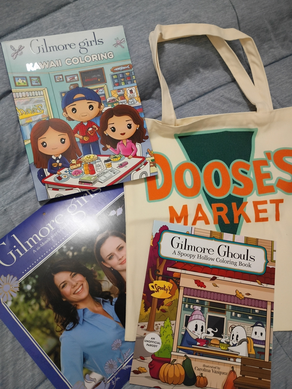 Gilmore Girls Bundle Doose's Market Tote Bag - 2027 Calendar, Coloring Books